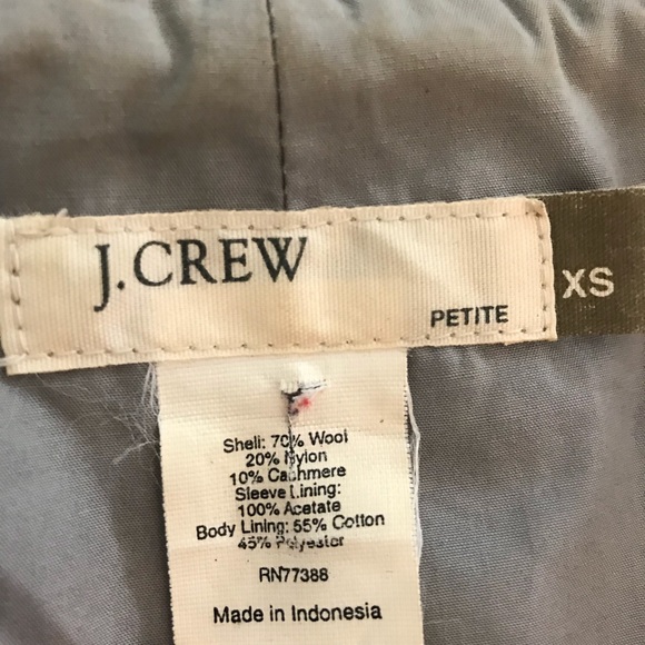 J. Crew Wool Gray Peacoat - Size XSP / XS Petite - Picture 12 of 14